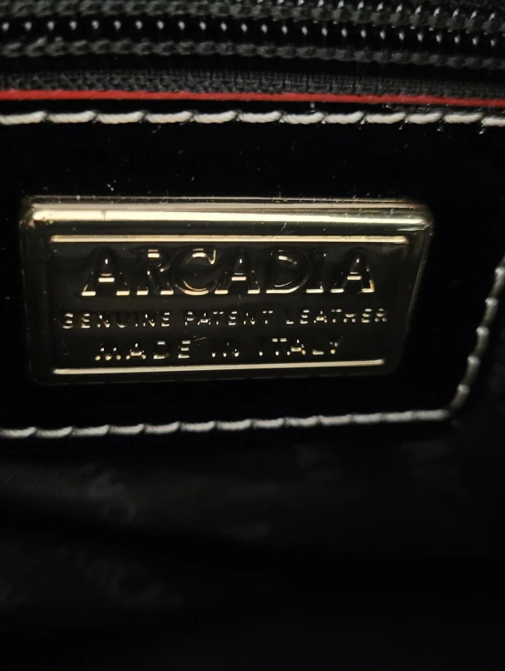 Arcadia Glossy Black Patent Dome Satchel